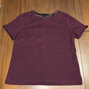 Ann Taylor Rich Plum Short Sleeve Top